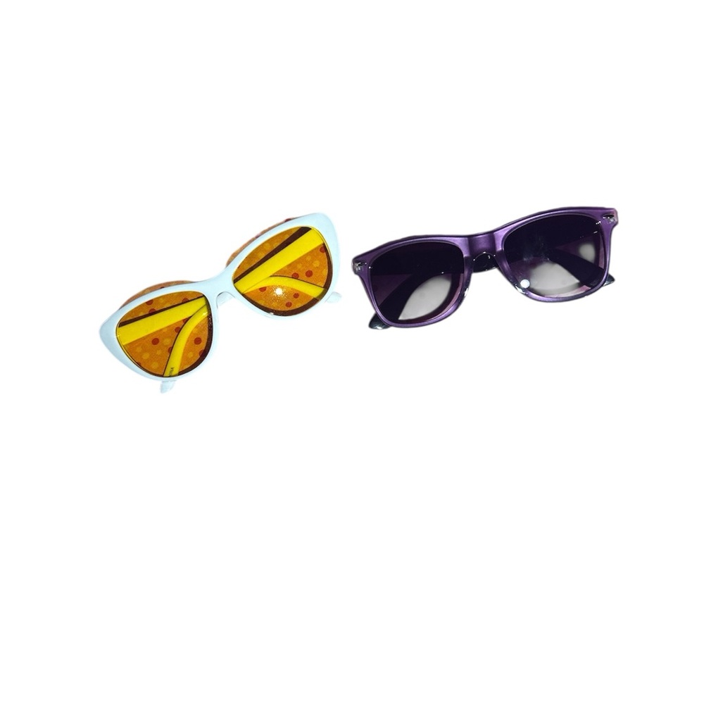 Stylish Sunglasses Set - White and Purple
